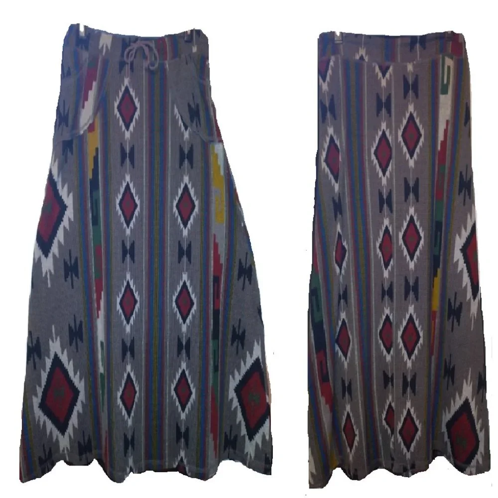 Women's Aztec Tribal Boho Maxi Skirt Sz XL compared to Anthropologie - Picture 3 of 5